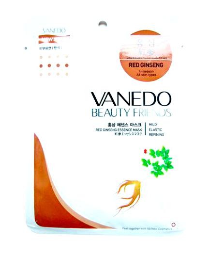 "Vanedo" Маска для лица сужающая поры с эссенцией красного женьшеня 25мл
