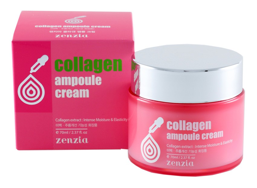 ZENZIA Крем с коллагеном, Collagen ampoule Cream,70мл