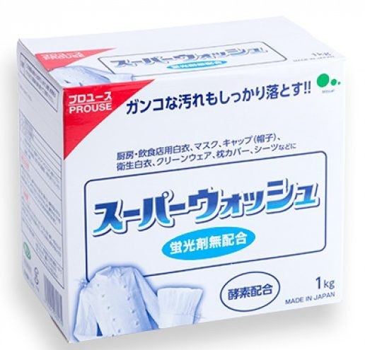 Mitsuei Super Wash  Мощный стиральный порошок c ферментами для белого белья  0.9кг