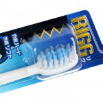 EBISU Зубная щетка (с комбинир. W-обр. срезом ворса,прорезиненной ручкой. Средней жёсткости)